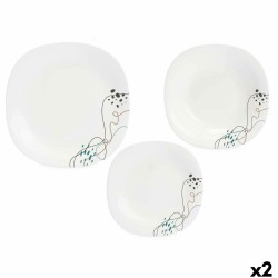 Set di Stoviglie Vivalto LFP-110/85/LFTP-90 1 Bianco Vetro opalino (2 Unità)