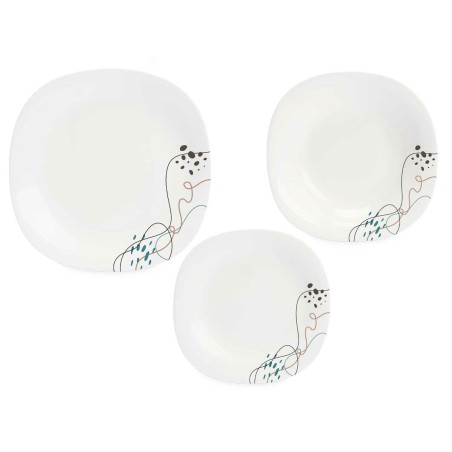Set di Stoviglie Vivalto LFP-110/85/LFTP-90 1 Bianco Vetro opalino (2 Unità)