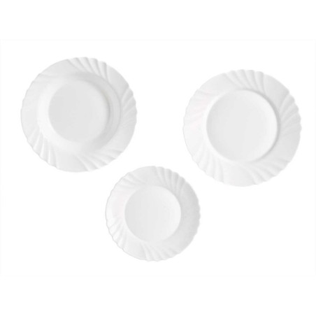 Set di Stoviglie Vivalto F-LBP100-80-90 Bianco Vetro opalino (2 Unità)