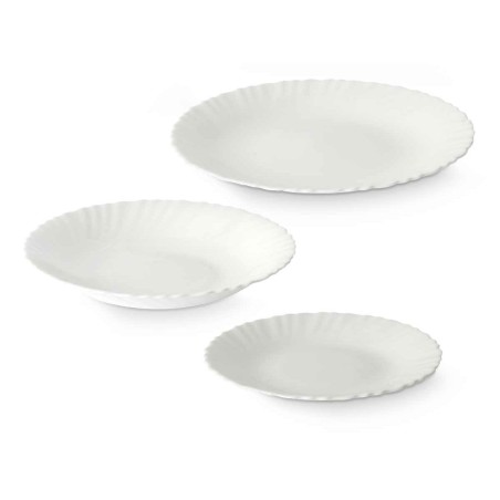 Set di Stoviglie Vivalto F-LXP95-75-F-LSP85 Bianco Vetro opalino (2 Unità)