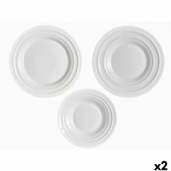 Set di Stoviglie Vivalto F-LGCP105-75-85 Bianco Vetro opalino (2 Unità)