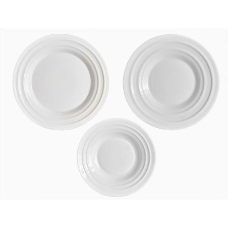 Set di Stoviglie Vivalto F-LGCP105-75-85 Bianco Vetro opalino (2 Unità)