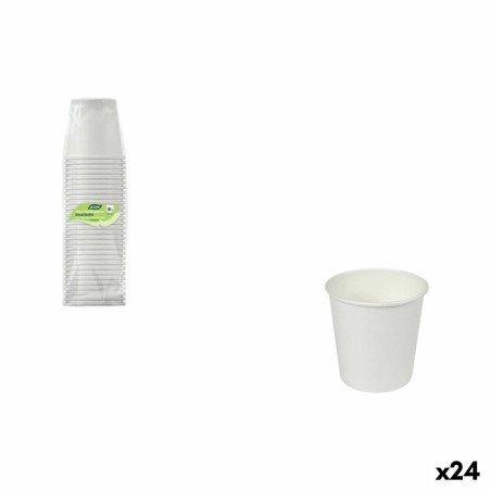 Set di Bicchieri Algon Bianco 80 ml 30 Pezzi (24 Unità)