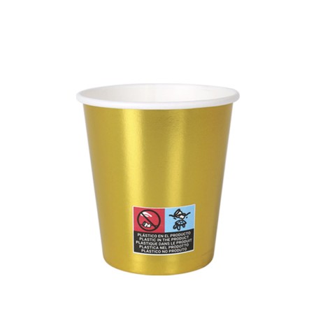 Set di Bicchieri Algon Dorato 200 ml 10 Pezzi (18 Unità)