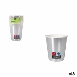 Set di Bicchieri Algon Argentato 200 ml 10 Pezzi (18 Unità)