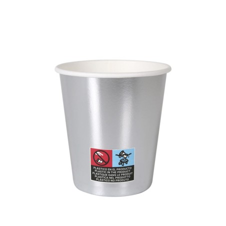 Set di Bicchieri Algon Argentato 200 ml 10 Pezzi (18 Unità)