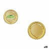 Set di piatti Algon Dorato 20 cm 10 Pezzi (18 Unità)