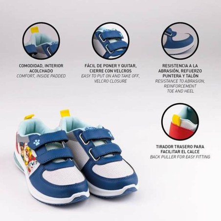 Scarpe da Tennis Casual Bambino The Paw Patrol Azzurro Velcro