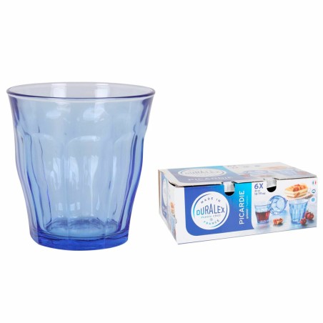 Set di Bicchieri Duralex Picardie Blu Marino 6 Pezzi 310 ml (8 Unità)