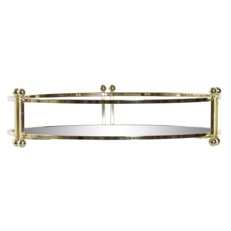 Vassoio per aperitivi DKD Home Decor 21,5 x 21,5 x 5,5 cm Specchio Dorato Metallo Glam