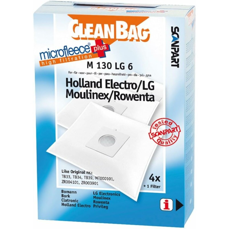 Sacchetto di Ricambio per Aspirapolvere Scanpart M 130 LG 6 LG 4UD Sacchetto di Ricambio per Aspirapolvere Scanpart M 130 LG 6 LG 4UD