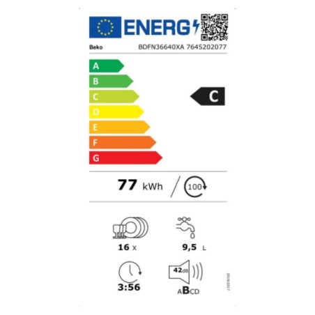 Lavastoviglie BEKO BDFN36640XA Acciaio 60 cm