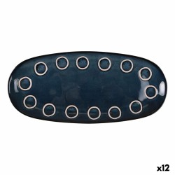 Teglia da Cucina La Mediterránea Almudena Azzurro Ovale 33 x 14,8 x 2,7 cm (12 Unità)