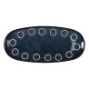 Teglia da Cucina La Mediterránea Almudena Azzurro Ovale 33 x 14,8 x 2,7 cm (12 Unità)