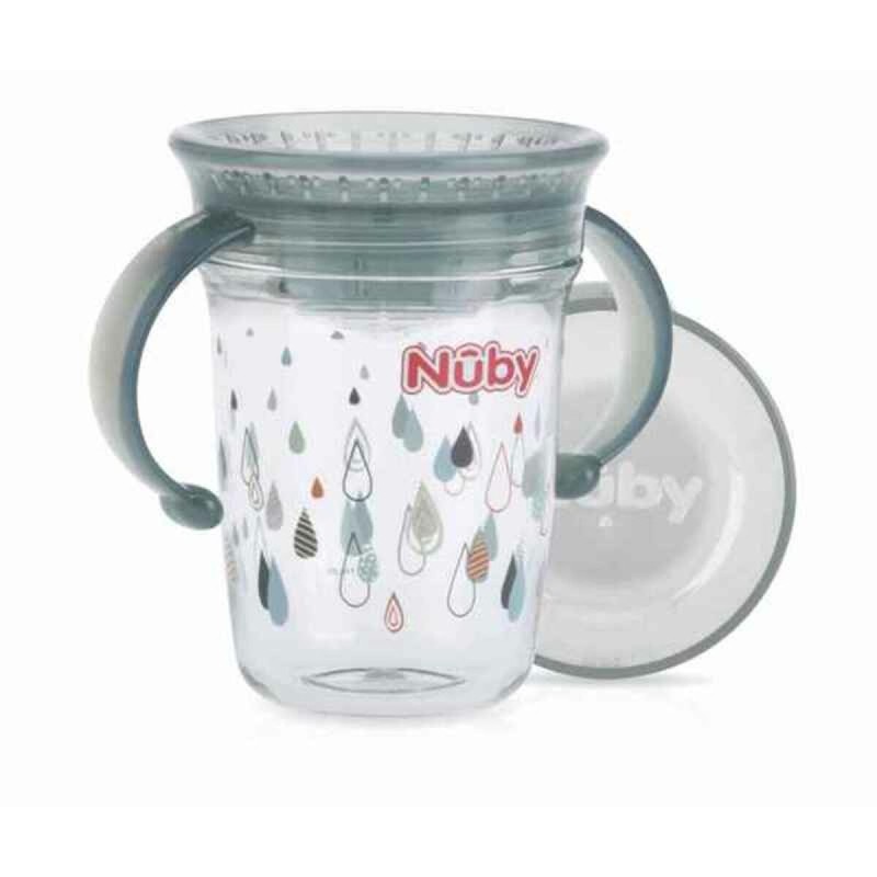 Bicchiere di Apprendimento Nûby NV0414019GREY + 6 Mesi 360º Grigio 240 ml Bicchiere di Apprendimento Nûby NV0414019GREY + 6 Mesi 360º Grigio 240 ml