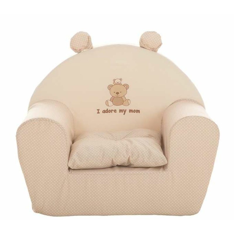 Poltrona per Bambini I adore my mom 44 x 34 x 53 cm Beige Poltrona per Bambini I adore my mom 44 x 34 x 53 cm Beige