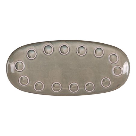 Teglia da Cucina La Mediterránea Almudena Grigio Ovale 33 x 14,8 x 2,7 cm (12 Unità)