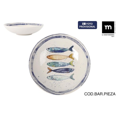 Piatto Fondo La Mediterránea Peixe Ø 21 cm (12 Unità)