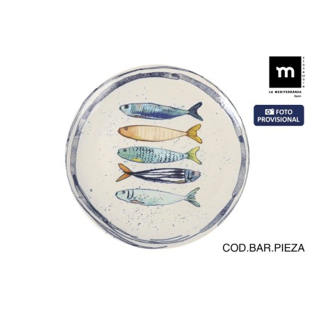 Piatto da pranzo La Mediterránea Peixe Ø 26 cm (6 Unità)