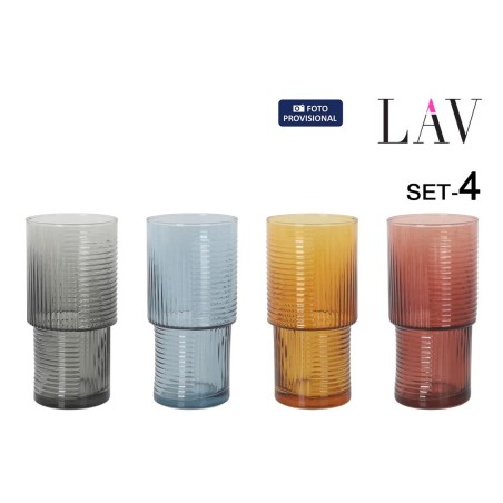Set di Bicchieri LAV HLN376PFT.61 4 Pezzi (6 Unità)