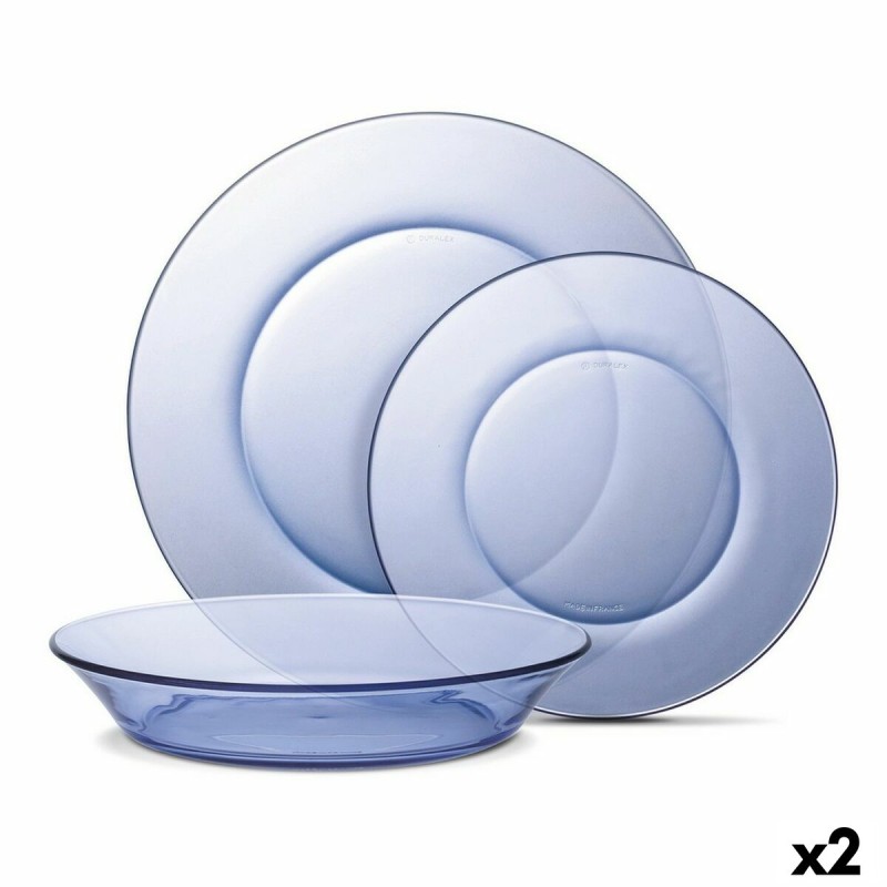 Set di Stoviglie Duralex Lys Azzurro 12 Pezzi (2 Unità) Set di Stoviglie Duralex Lys Azzurro 12 Pezzi (2 Unità)
