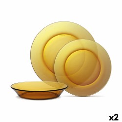 Set di Stoviglie Duralex Lys Ambra 18 Pezzi (2 Unità)
