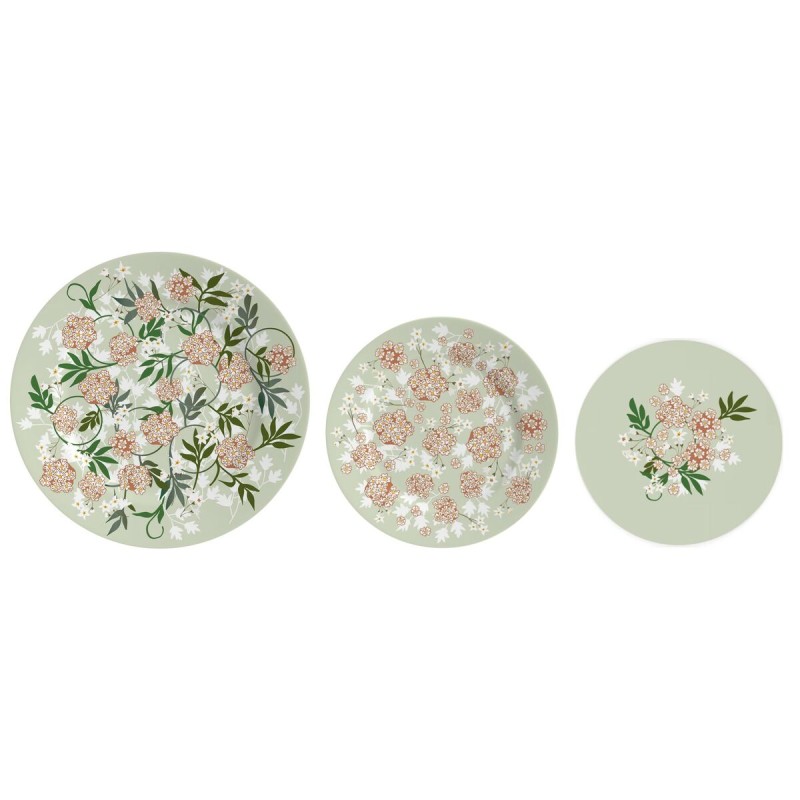 Piatto da pranzo DKD Home Decor Porcellana Tradizionale 27 x 27 x 3 cm 18 Pezzi Piatto da pranzo DKD Home Decor Porcellana Tradizionale 27 x 27 x 3 cm 18 Pezzi