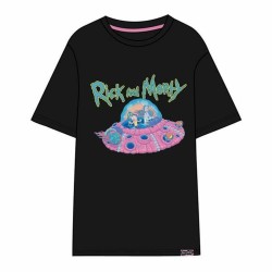 Maglia a Maniche Corte Uomo Rick and Morty Nero