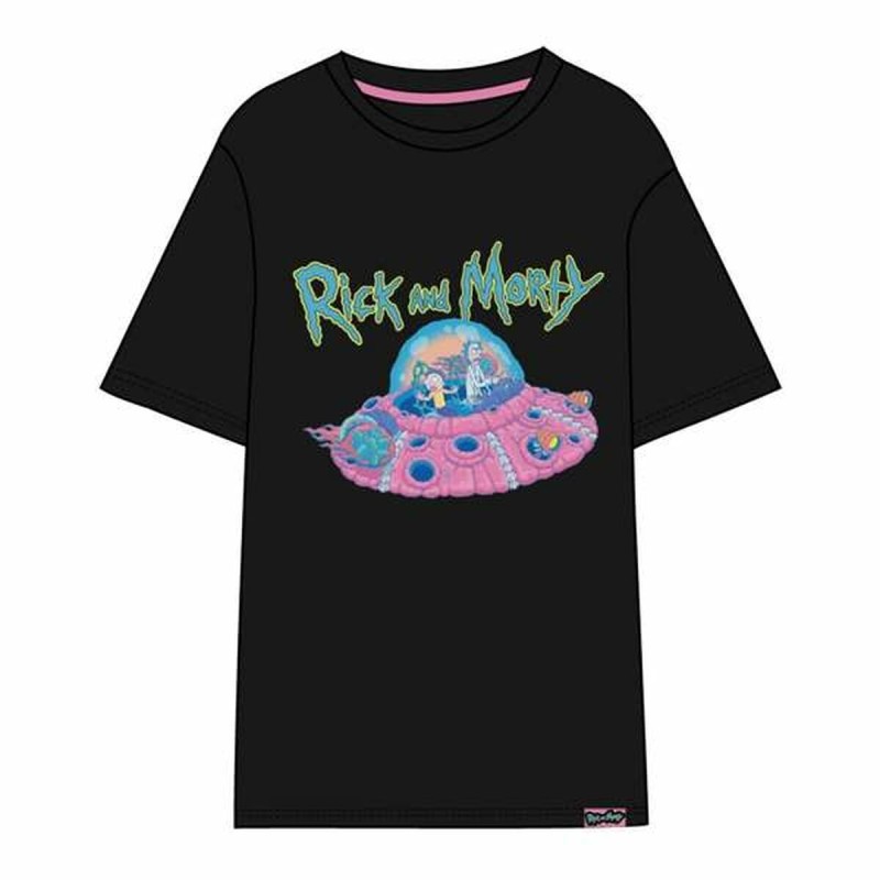 Maglia a Maniche Corte Uomo Rick and Morty Nero Maglia a Maniche Corte Uomo Rick and Morty Nero