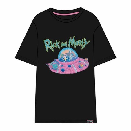 Maglia a Maniche Corte Uomo Rick and Morty Nero