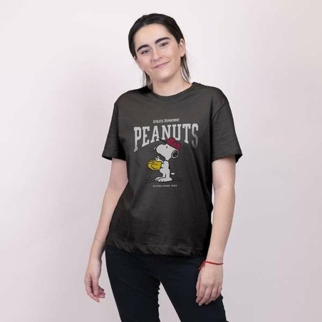 Maglia a Maniche Corte Uomo Snoopy Nero S