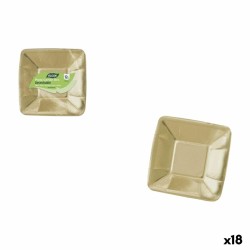 Set di piatti Algon Dorato 18 cm 12 Pezzi (18 Unità)