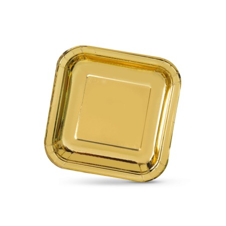 Set di piatti Algon Dorato 20 cm 10 Pezzi (18 Unità)