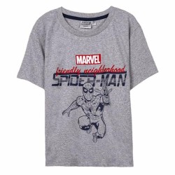 Maglia a Maniche Corte per Bambini Spider-Man Grigio 8 Anni