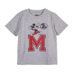 Maglia a Maniche Corte per Bambini Minnie Mouse Grigio 5 Anni