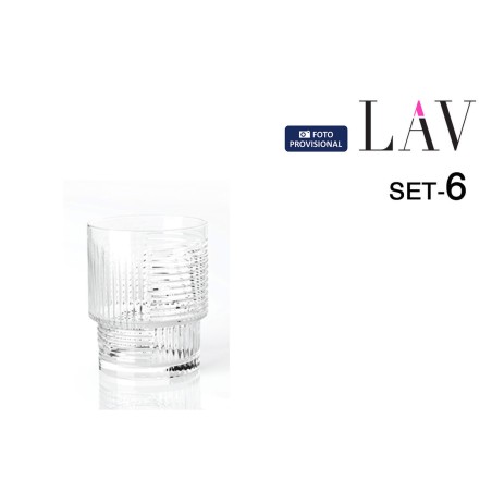 Set di Bicchieri LAV Helen 0,23 l 6 Pezzi (8 Unità)