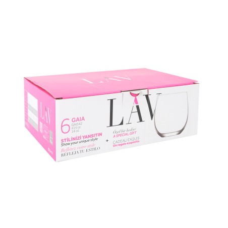 Set di Bicchieri LAV Gaia 415 ml 6 Pezzi (8 Unità)