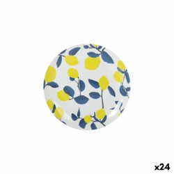 Piatto da Dolce La Mediterránea 20 cm Limone (24 Unità)