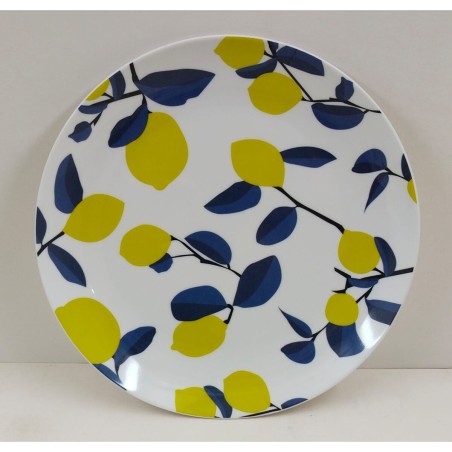 Piatto da Dolce La Mediterránea 20 cm Limone (24 Unità)