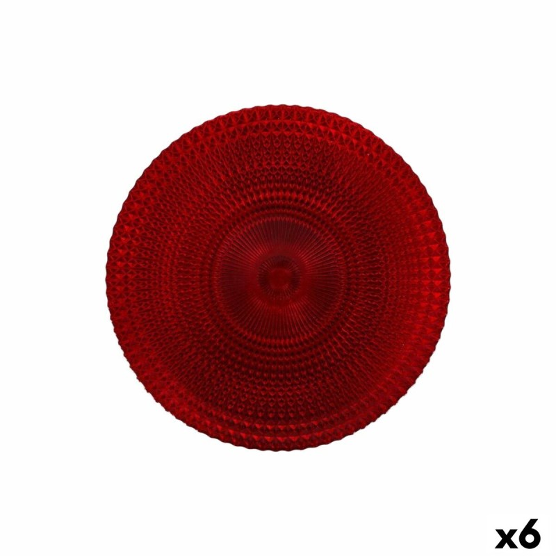 Piatto da pranzo Alfares Alfares Rosso Vetro Ø 31 cm (6 Unità) Piatto da pranzo Alfares Alfares Rosso Vetro Ø 31 cm (6 Unità)