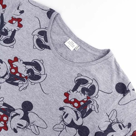 Maglia a Maniche Corte Donna Minnie Mouse Grigio