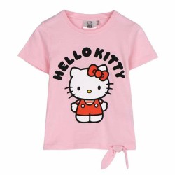 Maglia a Maniche Corte per Bambini Hello Kitty Rosa chiaro