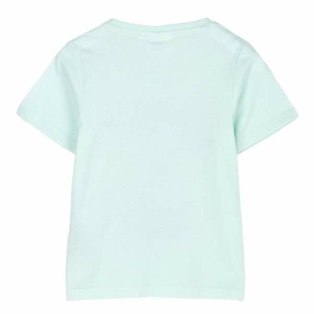Maglia a Maniche Corte per Bambini Stitch Verde Turchese