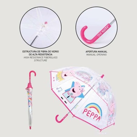 Ombrelli Peppa Pig Rosa 100 % POE