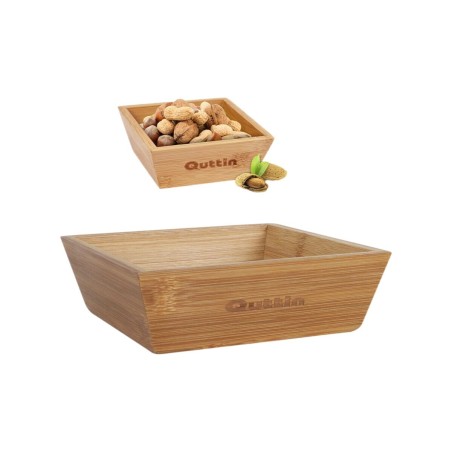 Ciotola per Aperitivi Quttin Bambù 16 x 16 x 5 cm (12 Unità)