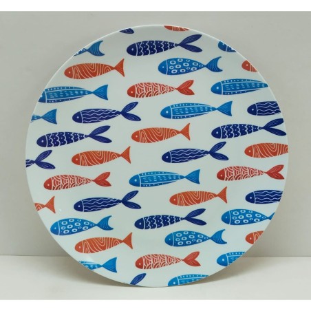 Piatto da pranzo La Mediterránea Pesci 25,5 cm (24 Unità)