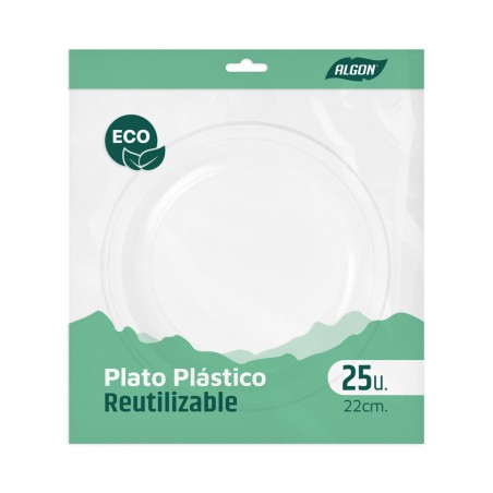 Set di piatti Algon Plastica 22 cm 25 Pezzi (12 Unità)