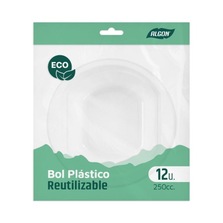 Set da Aperitivo Algon Plastica 250 ml 12 x 12 x 5 cm 12 Pezzi (24 Unità)