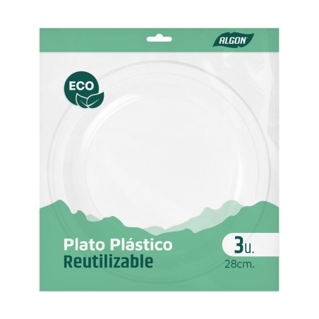 Set di piatti Algon Plastica 28 cm 3 Pezzi (24 Unità)