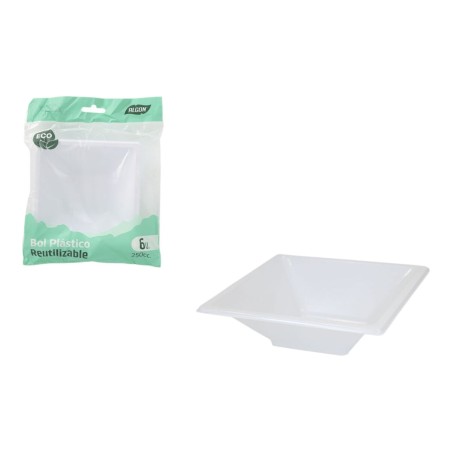 Set da Aperitivo Algon Plastica 250 ml 12 x 12 x 2 cm 6 Pezzi (36 Unità)